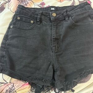 Black Label Women's Black Jean Shorts